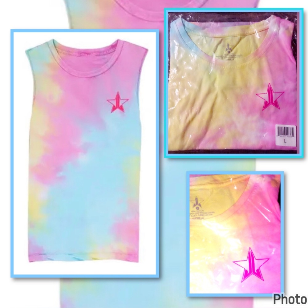 JEFFREE STAR tie dye tank or sleeveless T-shirt NEW in package large 🎉SALE